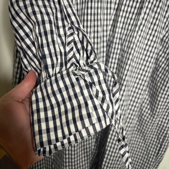 Kowtow Juno Dress Black and White Gingham Check Oversized shirt dress XS - Picture 7 of 8